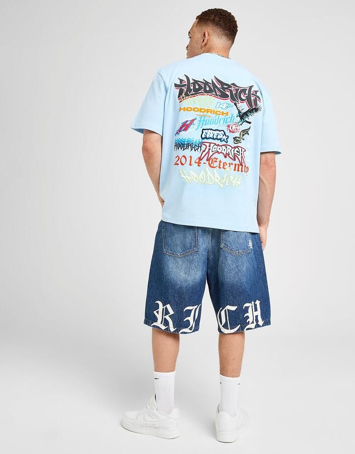 Hoodrich Graffiti Rave T-Shirt Blauw- Heren Blauw