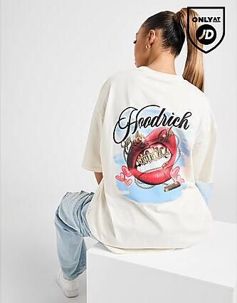 Hoodrich Grillz Boyfriend T-Shirt White- Dames White