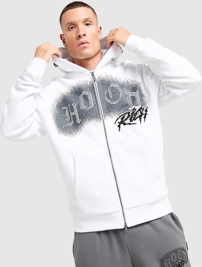 Hoodrich Iron V2 Full Zip Hoodie Wit- Heren Wit