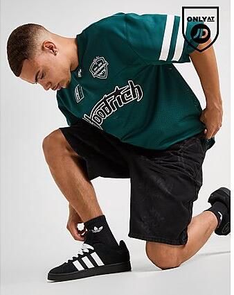 Hoodrich Laser Cut Denim Shorts Black- Heren Black