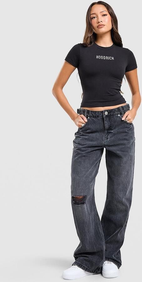 Hoodrich Mono Applique Jeans Zwart