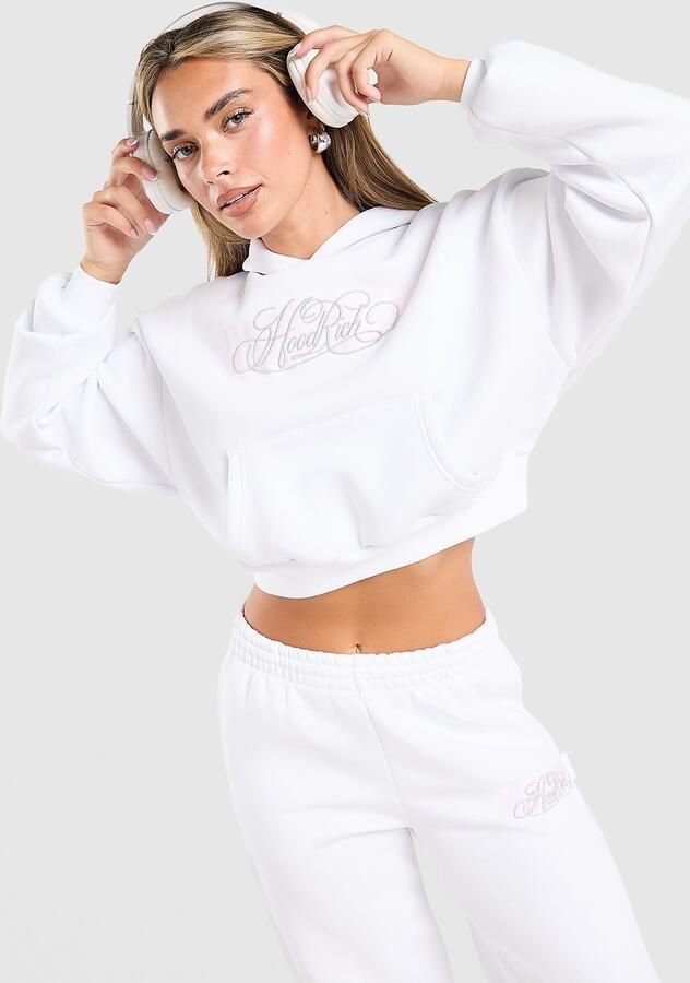 Hoodrich Mono Boxy Overhead Hoodie Wit- Dames Wit