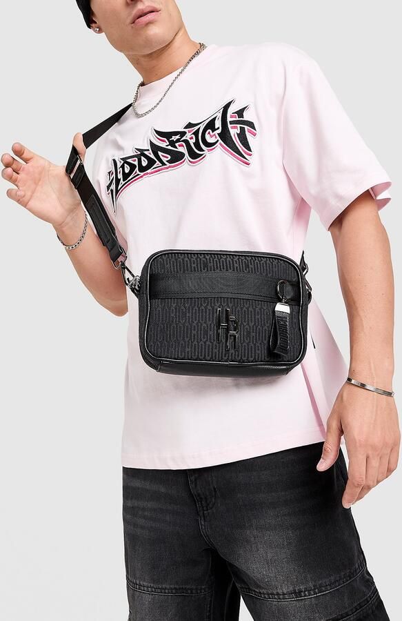 Hoodrich Monogram Messenger Crossbody Bag Zwart- Dames Zwart