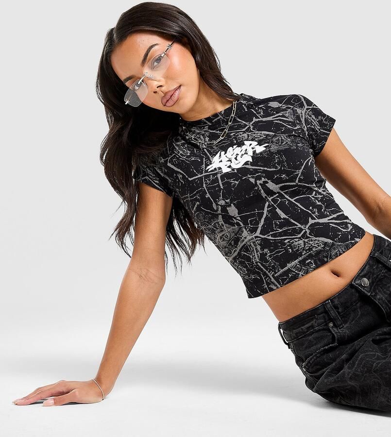 Hoodrich Nytrex Baby T-Shirt Zwart- Dames Zwart