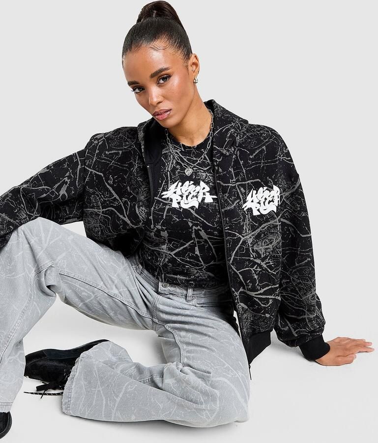 Hoodrich Nytrex Full Zip Hoodie Zwart- Dames Zwart