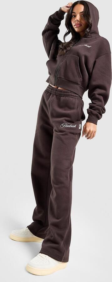 Hoodrich Poise Wide Leg Joggers Bruin- Dames Bruin