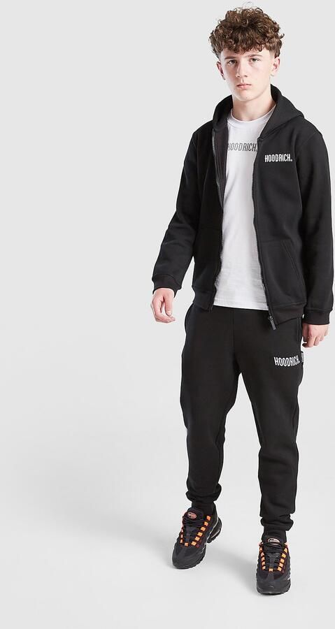 Hoodrich Prosper Fleece Full Zip Tracksuit Junior Zwart Kind Zwart