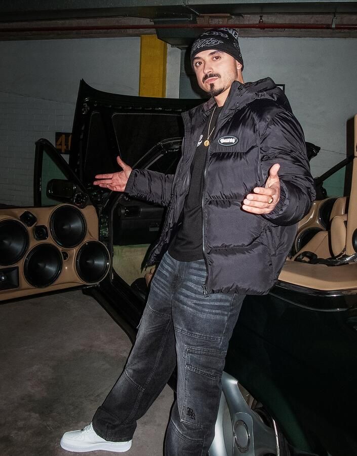 Hoodrich Script Cargo Denim Jeans Zwart- Heren Zwart