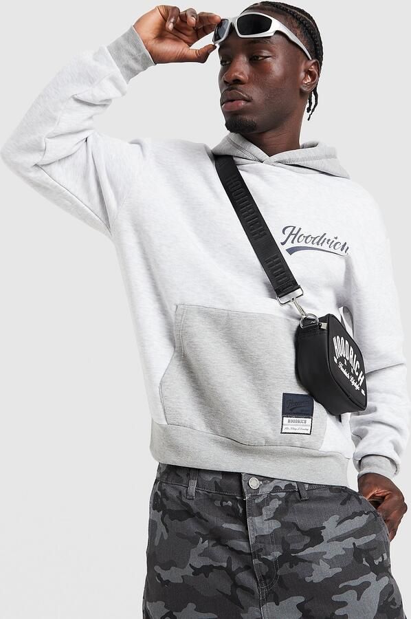 Hoodrich Script Colour Block Hoodie Grijs- Heren Grijs