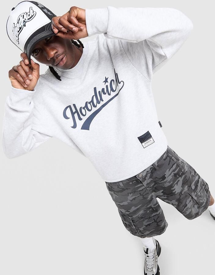 Hoodrich Script Crew Sweatshirt Grijs- Heren Grijs