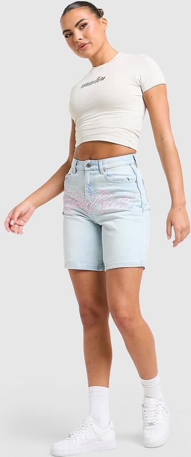 Hoodrich Solace Jorts Dames Blauw- Dames Blauw