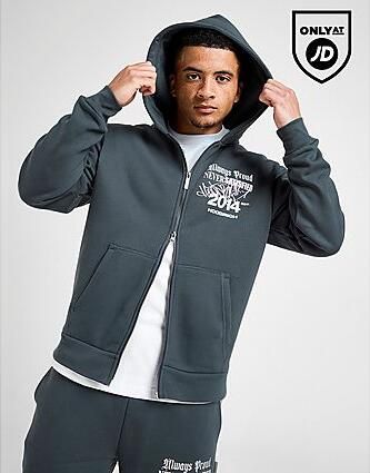 Hoodrich Stamp Hoodie Grey- Heren Grey