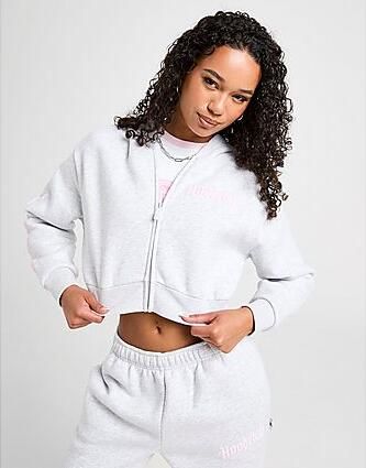 Hoodrich Totum Crop Full Zip Hoodie Grey- Dames Grey