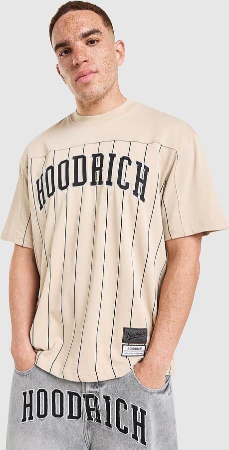 Hoodrich Varsity Stripe T-Shirt Beige- Heren Beige