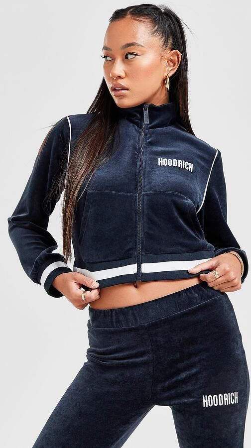 Hoodrich Velour Full Zip Hoodie Zwart- Dames Zwart