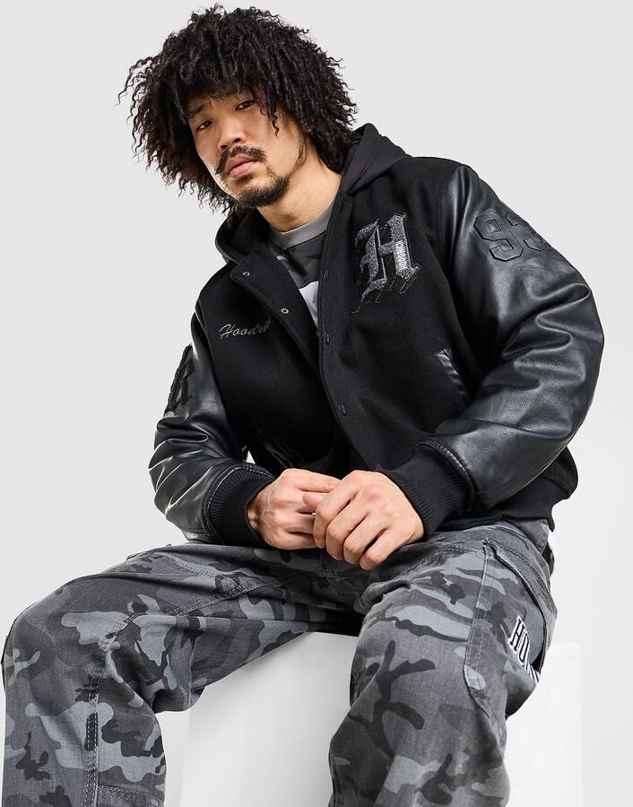 Hoodrich Vertigo Varsity Jacket Zwart- Heren Zwart