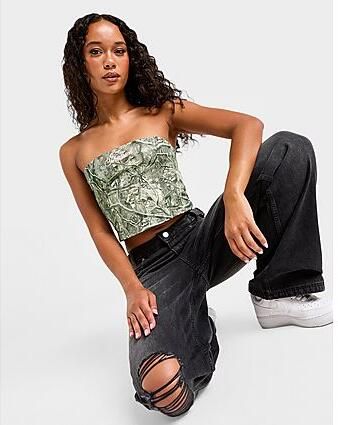 Hoodrich Woodland Camo Corset Top Brown- Dames Brown