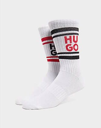 HUGO 2 Pack Crew Socks White- Dames