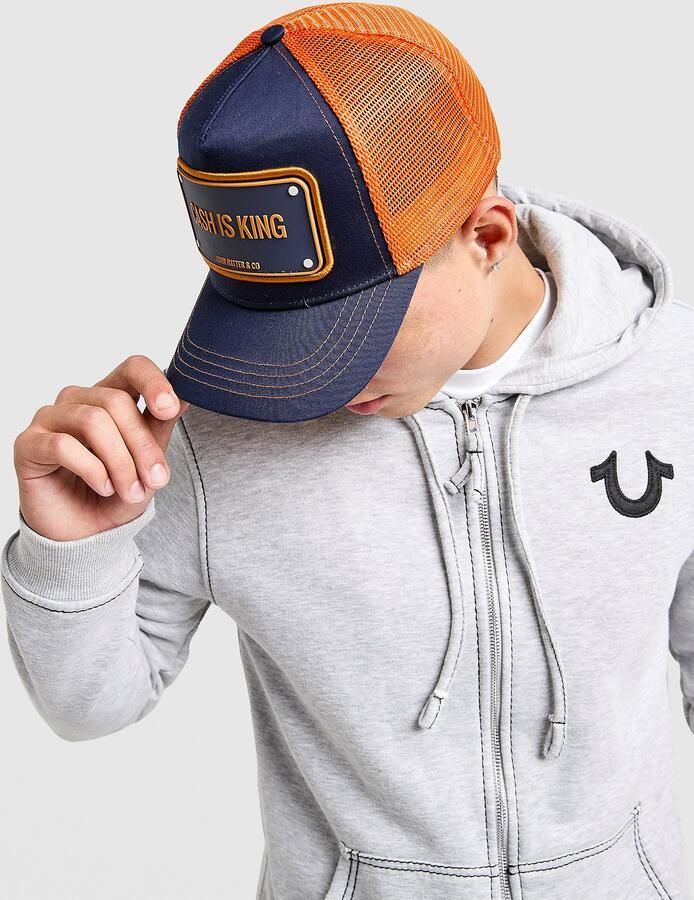 John Hatter & Co Cash Is King Rubber Trucker Cap Blauw- Dames Blauw