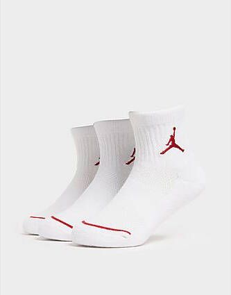 Jordan 3 Pack Ankle Socks Junior White