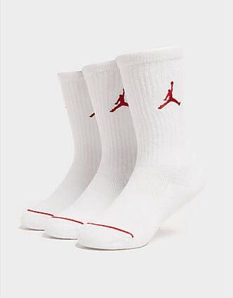 Jordan 3 Pack Crew Socks Junior White
