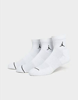 Jordan 3-Pack Drift Low Quarter Socks WHITE- Heren