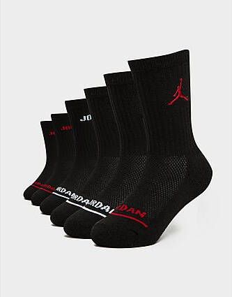 Jordan 6-Pack Crew Socks Junior Black