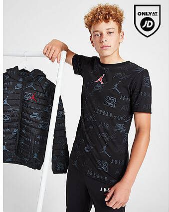 Jordan Fade All Over Print T-Shirt Junior Black
