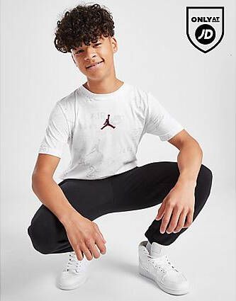 Jordan Fade All Over Print T-Shirt Junior White