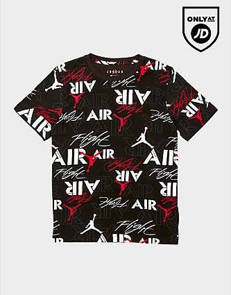 Jordan Flight All Over Print T-Shirt Junior Black