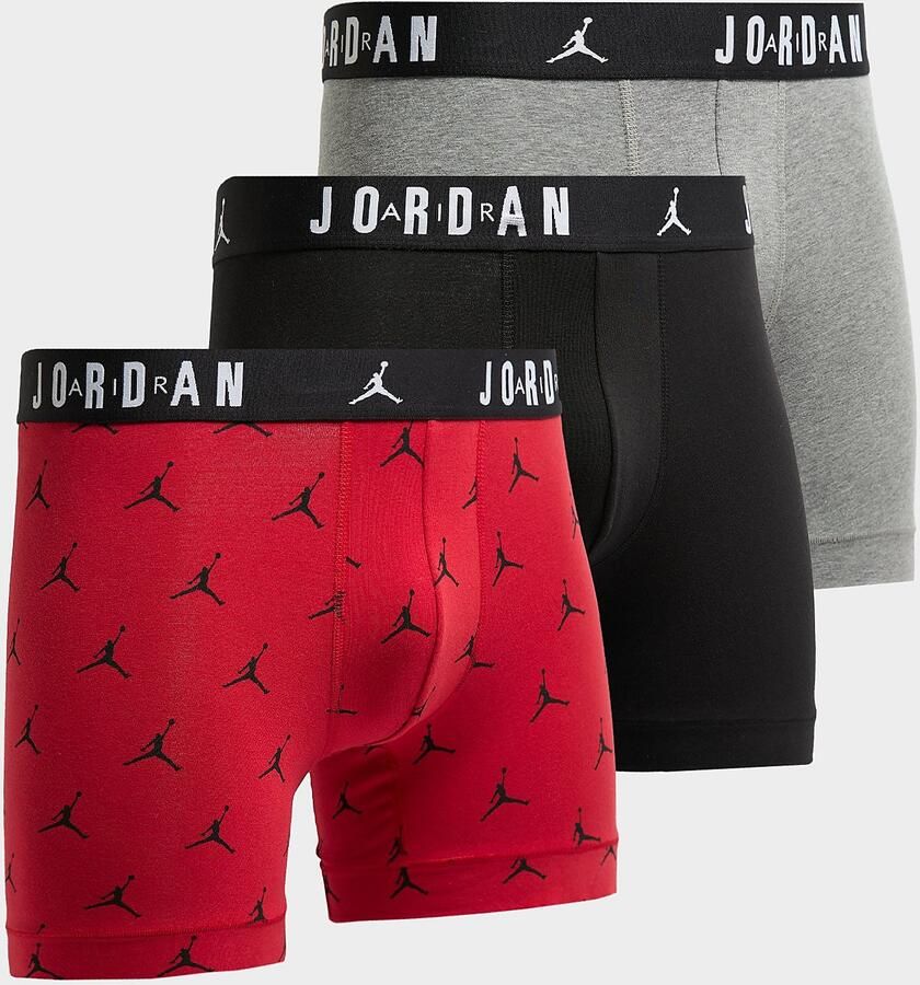 Jordan 3-Pack Flight All Over Print Boxers Rood- Heren Rood