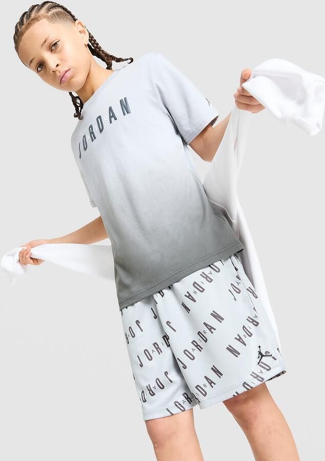 Jordan All Over Print Shorts Junior Grijs Kind Grijs