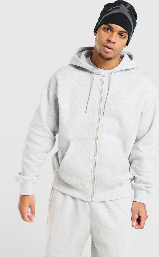 Jordan Brooklyn Fleece Oversized Full Zip Hoodie Grijs- Heren Grijs