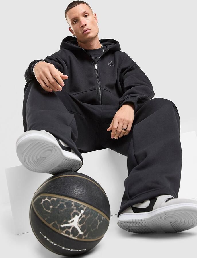 Jordan Brooklyn Oversized Full Zip Hoodie Zwart- Heren Zwart