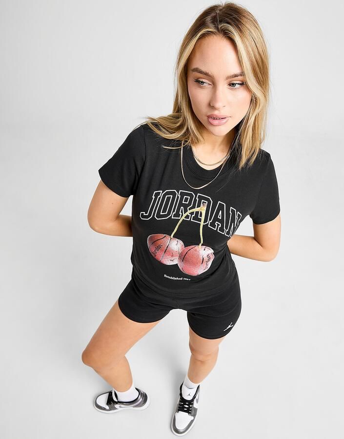 Jordan Cherry Baby T-Shirt Zwart- Dames Zwart