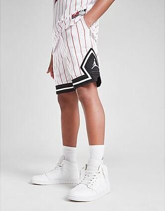 Jordan Diamond Striped Shorts Junior White