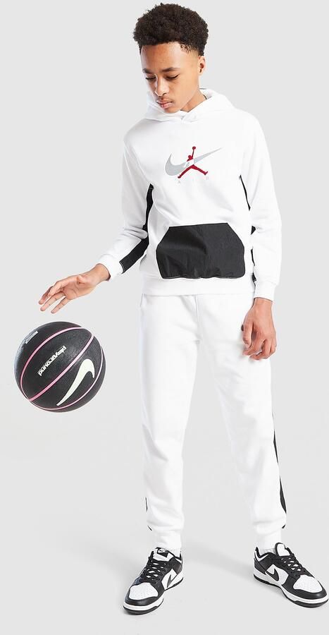 Jordan Fleece Ripstop Overhead Tracksuit Junior Wit
