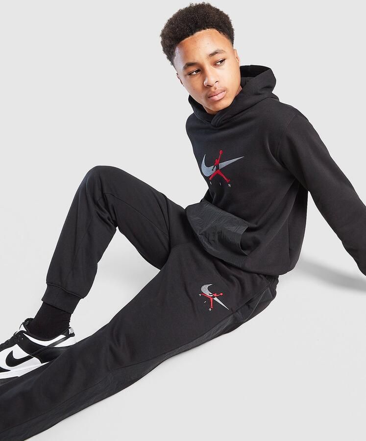 Jordan Fleece Ripstop Overhead Tracksuit Junior Zwart