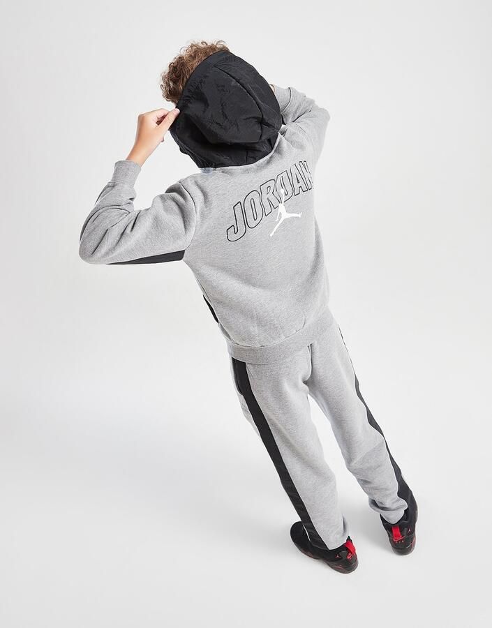 Jordan Fleece Ripstop Tracksuit Junior Grijs