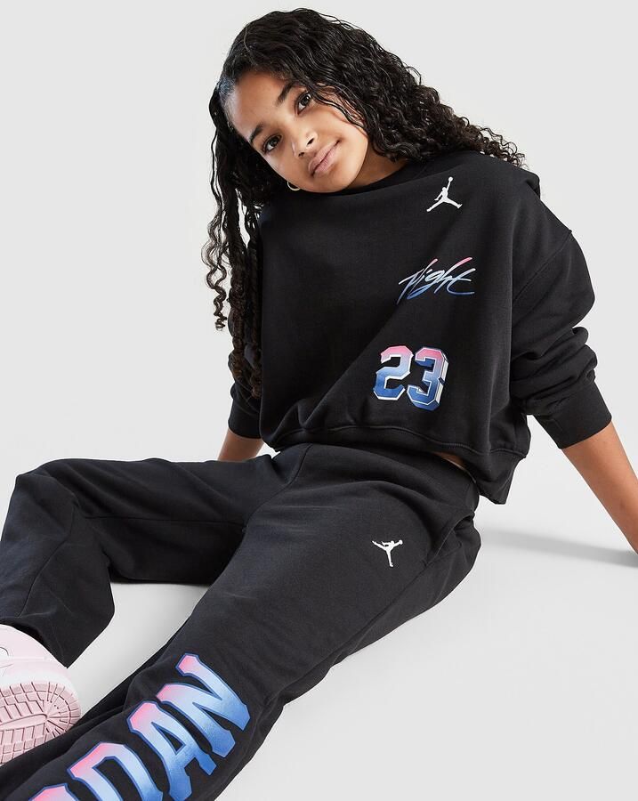 Jordan ' Fade Back Hit Crew Sweatshirt Junior Zwart