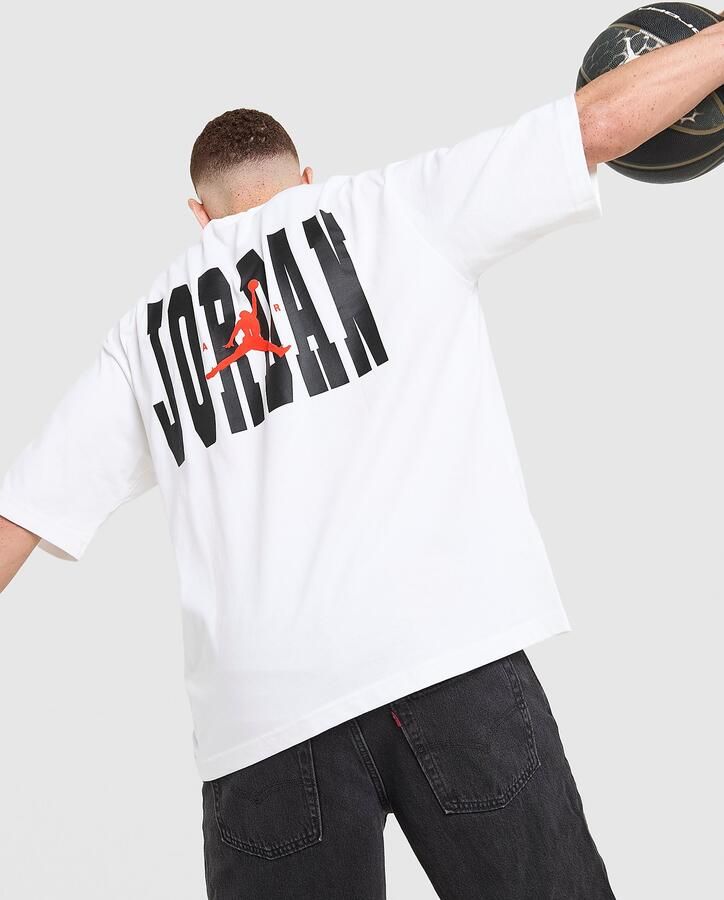 Jordan Globe Dual T-Shirt Wit- Heren Wit