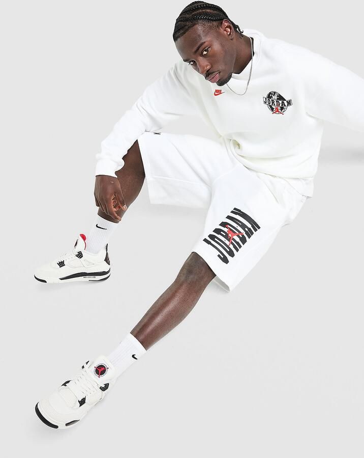 Jordan Globe Shorts Wit- Heren Wit