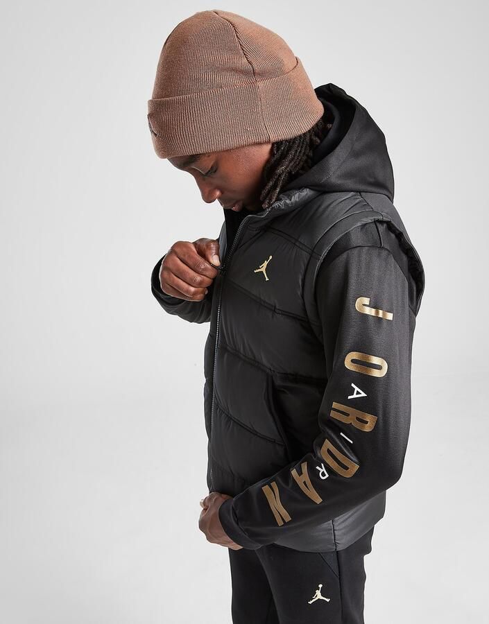 Jordan Jump 2-In-1 Gilet Fleece Jacket Junior Zwart