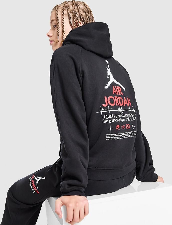 Jordan Jump Graphic Hoodie Junior Zwart Kind Zwart