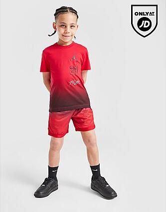 Jordan Jump Shot T-Shirt Shorts Set Children Red