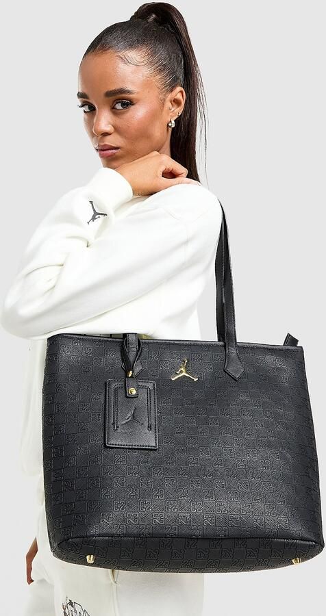Jordan Monogram Tote Bag Zwart- Dames Zwart