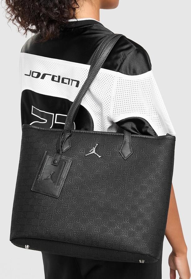 Jordan Monogram Tote Bag Zwart- Dames Zwart