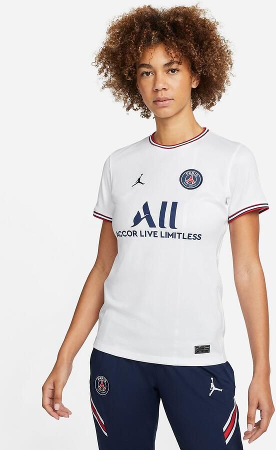 Jordan Paris Saint Germain 2021 22 Fourth Shirt Wit- Dames Wit