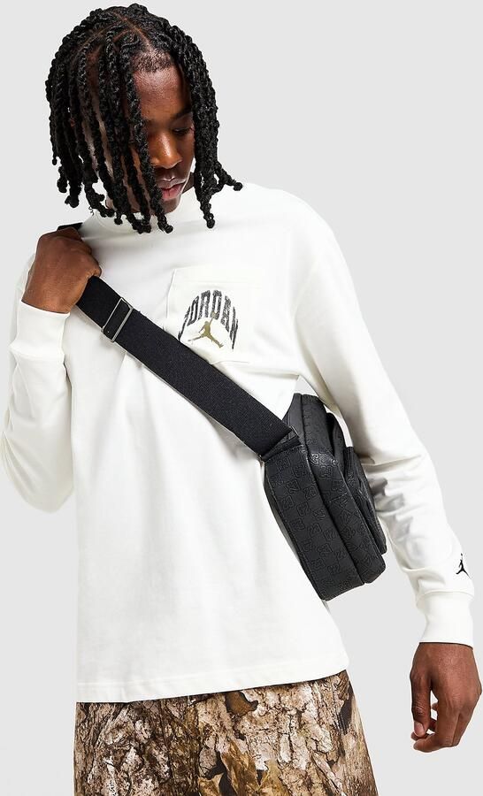 Jordan Pocket Long Sleeve T-Shirt Wit- Heren Wit