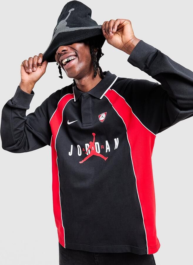 Jordan Polo Long Sleeve Jersey Zwart- Heren Zwart